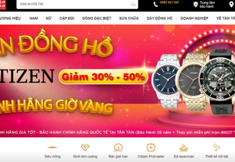 Top các trang  web bán đồng hồ uy tín tại thị trường Việt Nam