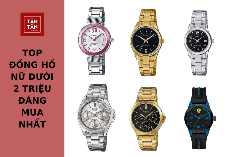 Top 10 đồng hồ nữ giá dưới 2 triệu tốt, đáng mua nhất 2024