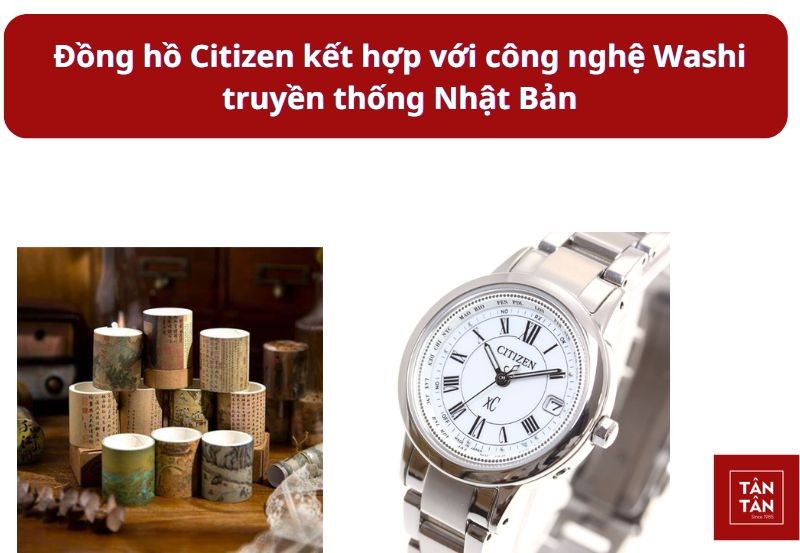 Đồng hồ Citizen kết hợp với công nghệ thủ công Washi truyền thống Nhật Bản