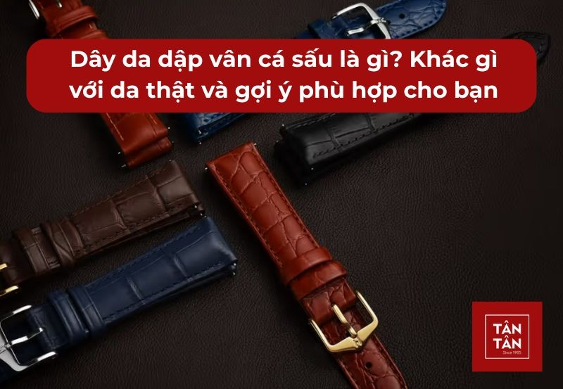 Dây da dập vân cá sấu là gì? Khác gì với da thật và gợi ý lựa chọn phù hợp cho bạn