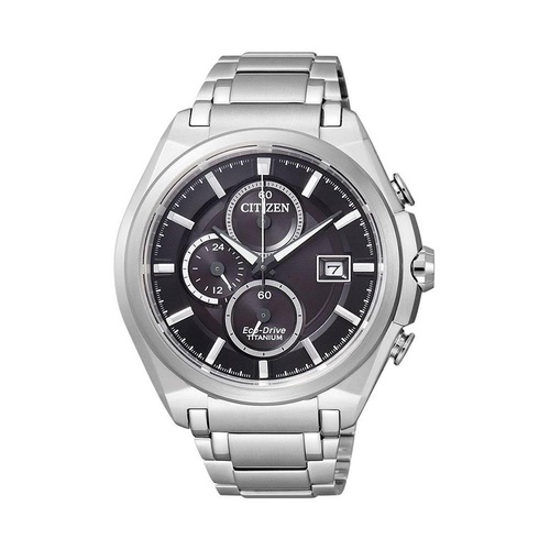 Đồng Hồ Citizen CA0351-59E Nam Titanium Eco-Drive Chronograph Kính Sapphire Lịch Ngày 45mm