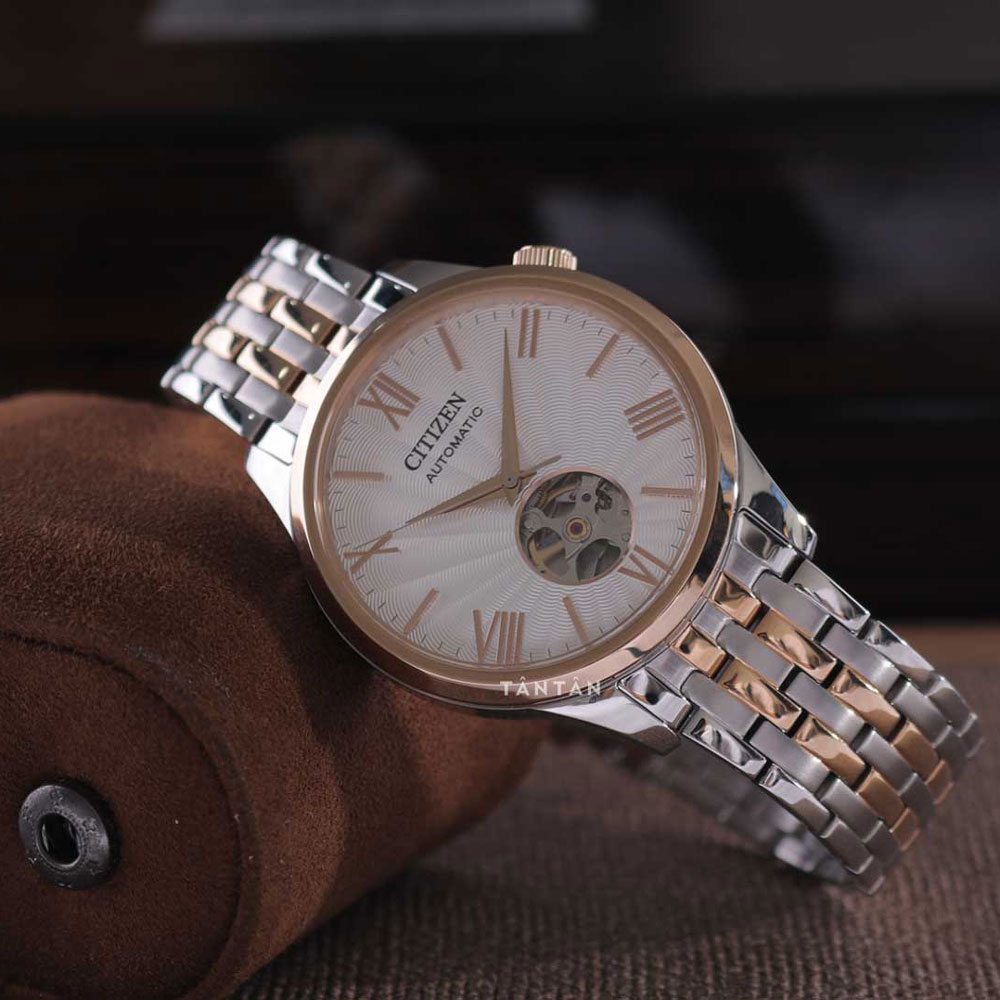 CITIZEN Orologio Uomo Nh9136-88A: Meccanico Automatico, Cassa Acciaio, Quadrante Bianco, Vetro Zaffiro