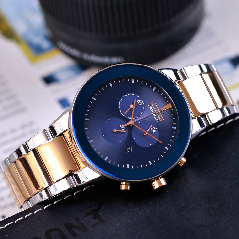 Đồng Hồ Nam Citizen Eco-Drive Chronograph AT2244-84L 43mm