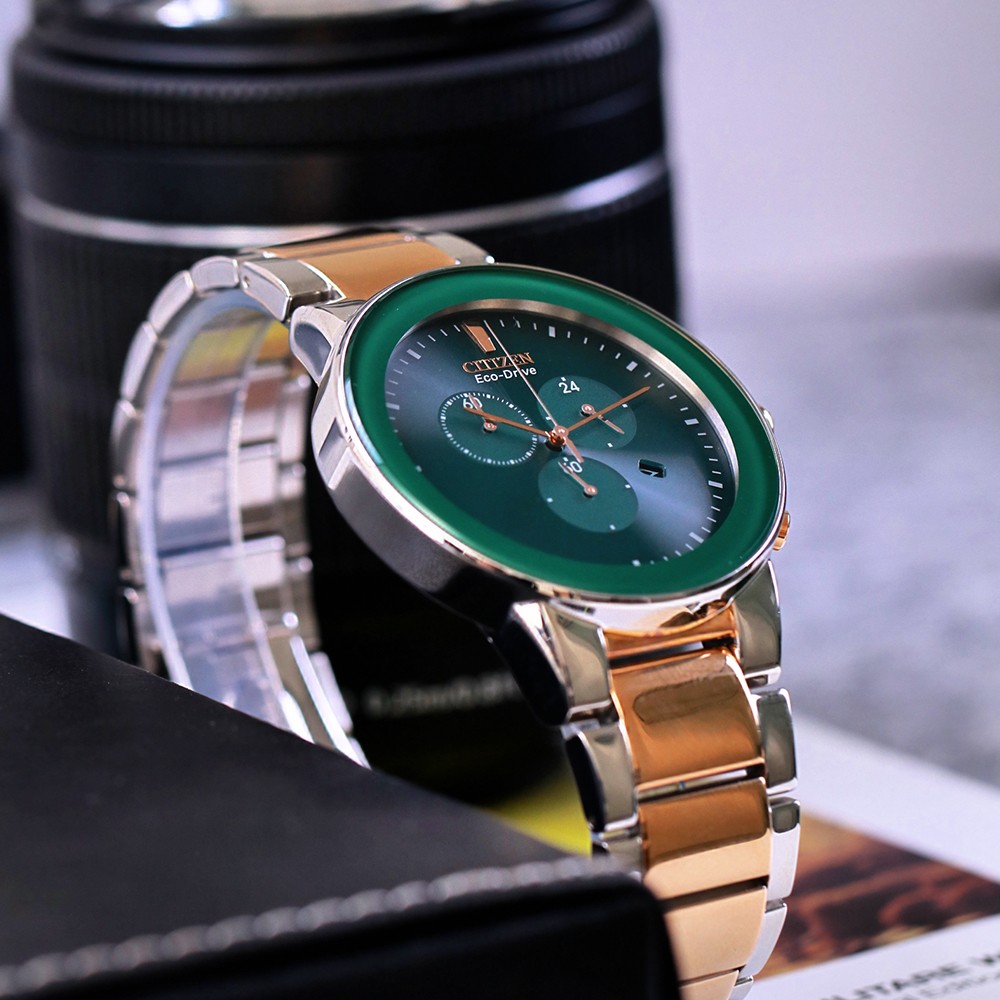 Đồng Hồ Nam Citizen Eco-Drive Chronograph AT2244-84X 43mm