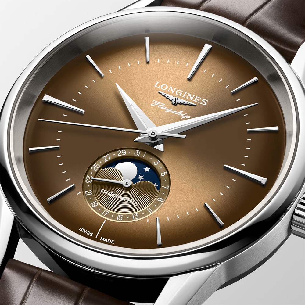 Đồng Hồ Nam Longines Flagship Heritage Moonphase L4.815.4.62.2 38.5mm