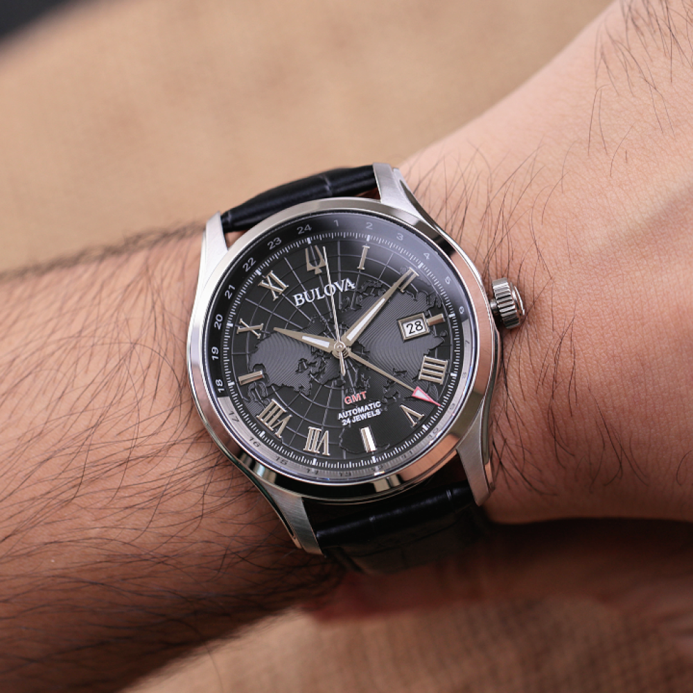 Đồng Hồ Nam Bulova Wilton GMT Automatic 96B387 43mm