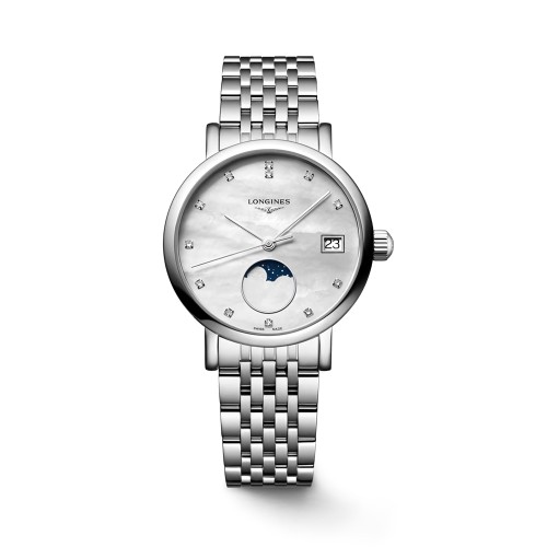 Đồng Hồ Nữ Longines Elegant Collection Moonphase L4.330.4.87.6 30mm