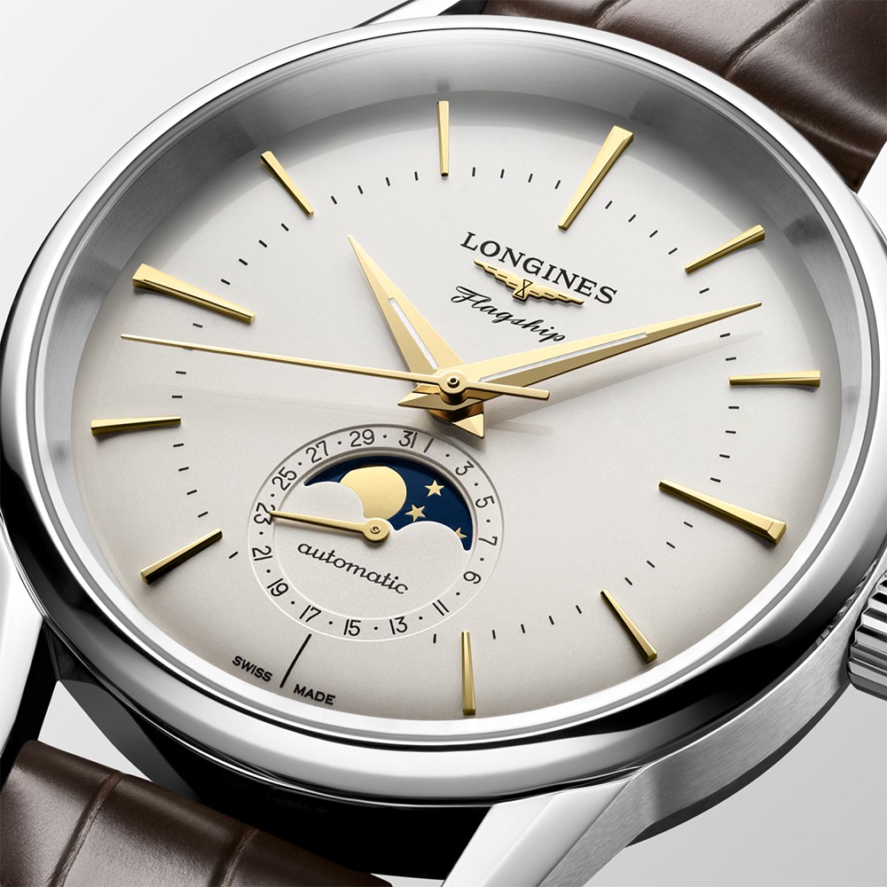 Đồng Hồ Nam Longines Flagship Heritage Moonphase L4.815.4.78.2 38.5mm