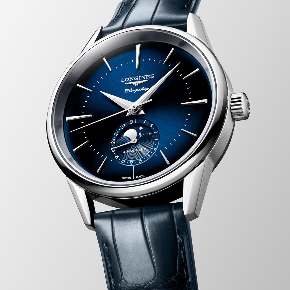 Đồng Hồ Nam Longines Flagship Heritage Moonphase L4.815.4.92.2 38.5mm