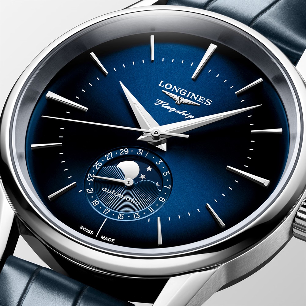 Đồng Hồ Nam Longines Flagship Heritage Moonphase L4.815.4.92.2 38.5mm