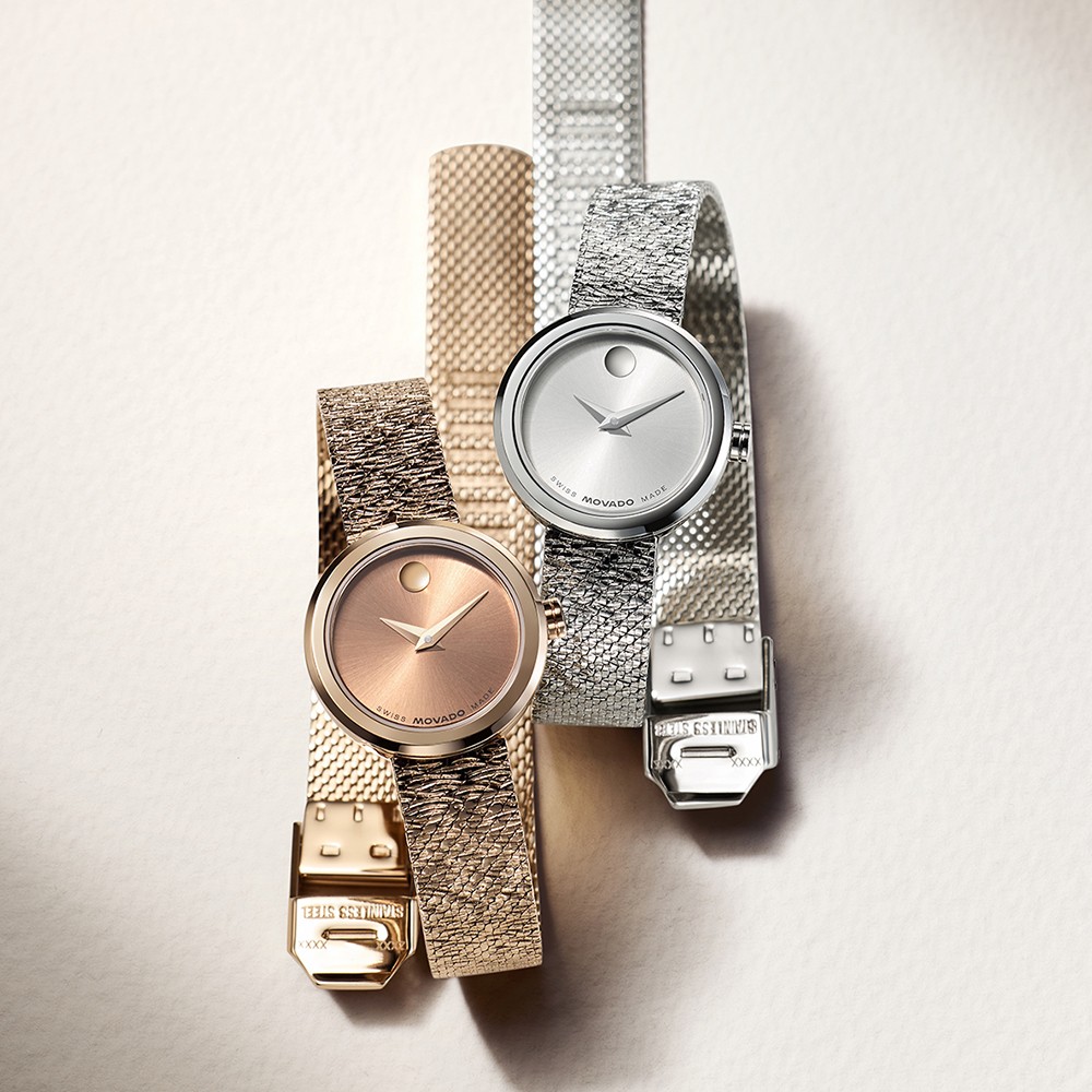Đồng Hồ Nữ Movado Museum Velura Mini 0607855 21mm