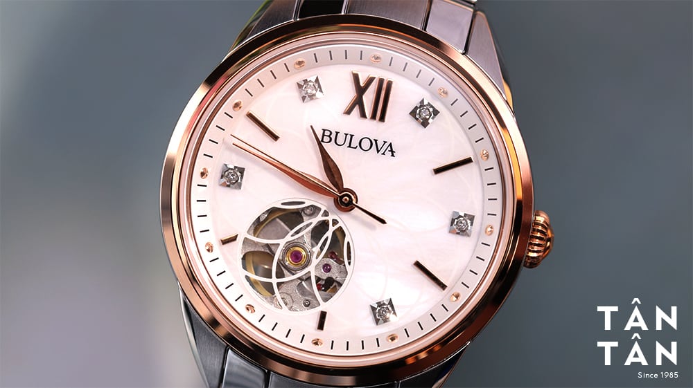 Đồng hồ Bulova 98P170 Bộ cọc số đính kim cương
