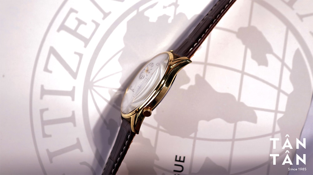 Đồng hồ Citizen AO3032-02A - Dây da nâu mềm mại sang trọng