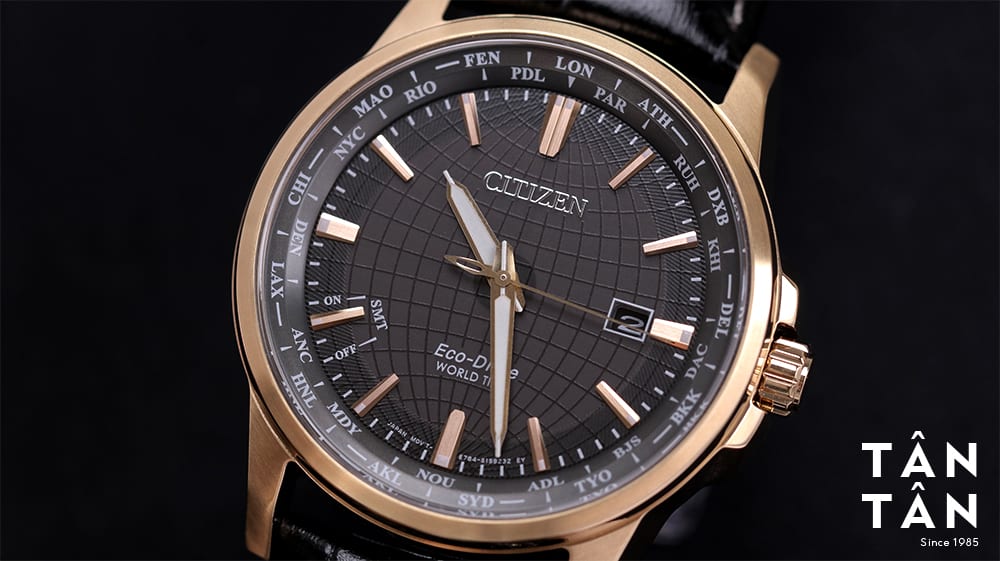 Đồng hồ Citizen BX1008-12E Mặt số được thiết kế với phong cách mạnh mẽ, hiển thị rõ ràng các chi tiết