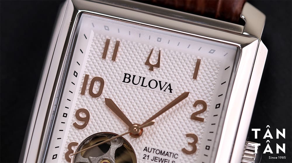 Đồng hồ Bulova 96A268 - Mặt số vân Guilloche thường thấy trên những mẫu đồng hồ cao cấp