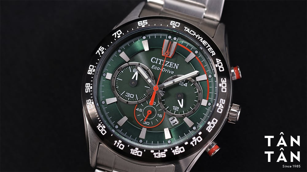 Đồng hồ Citizen CA4486-82X Mặt số xanh rêu bắt mắt của Citizen CA4486-82X 