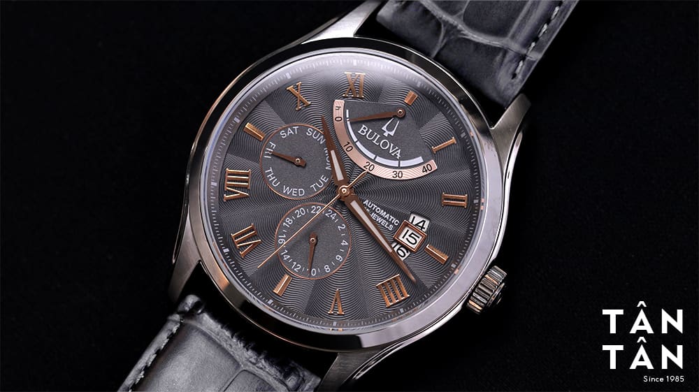 Đồng hồ Bulova 96C143 - Mặt số vân Guilloche thường thấy trên những mẫu đồng hồ cao cấp
