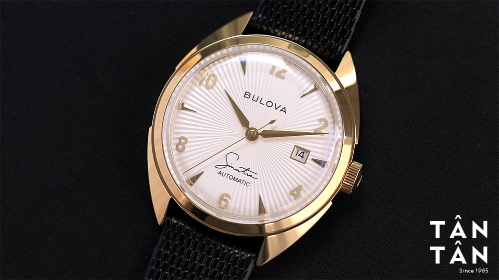 Đồng hồ Bulova 97B196 - Cọc số arab xem kẽ cọc tam giác nổi khối mạ PVD vàng gold