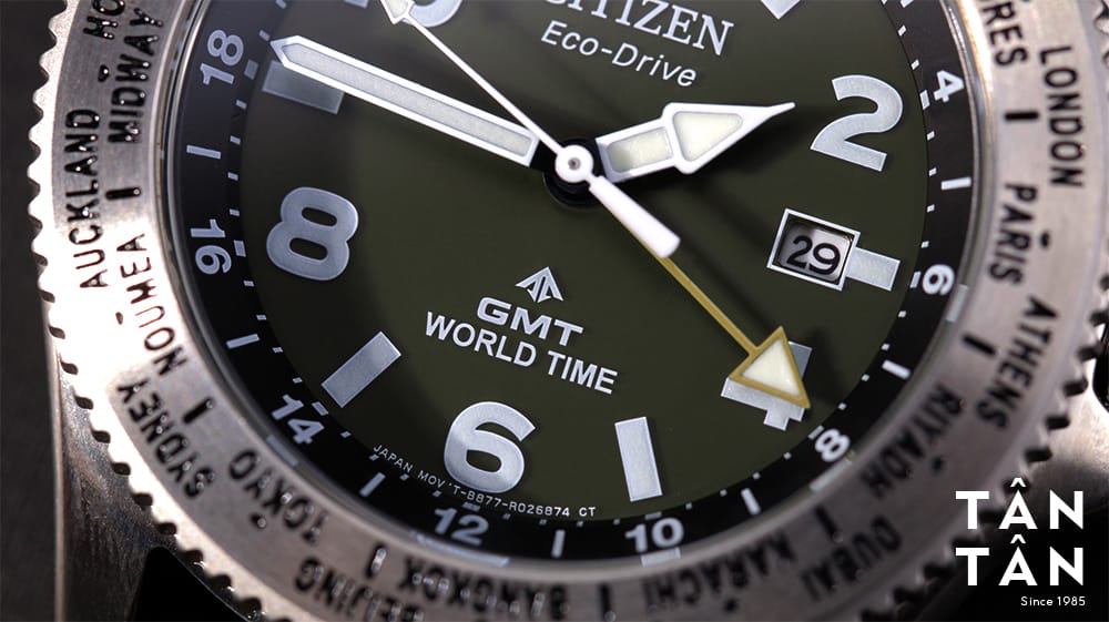 Đồng hồ Citizen BJ7100-23X Biểu tượng Promaster và tính năng xem giờ thế giới