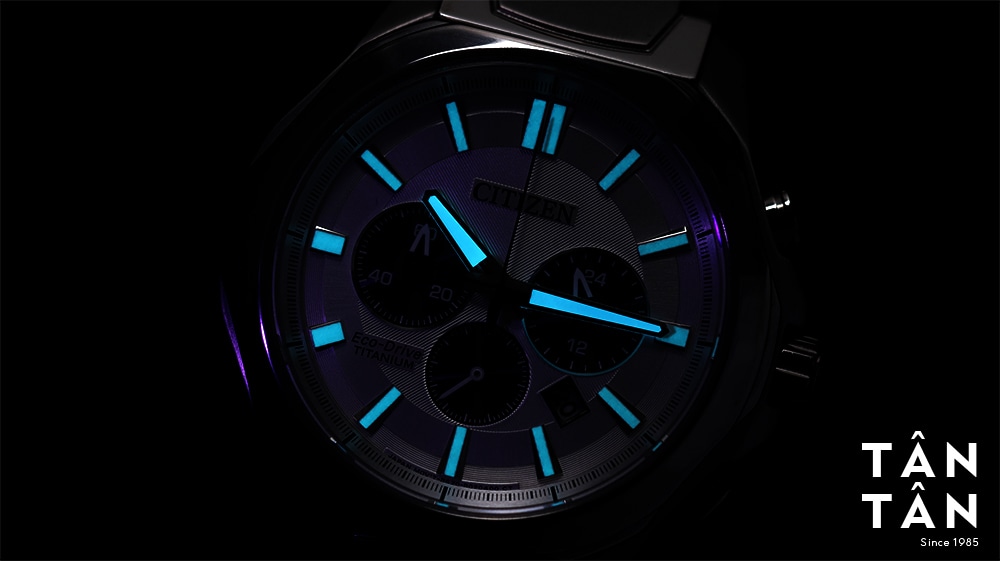 Đồng hồ Citizen CA4320-51A - Bộ kim và cọc giờ phủ dạ quang