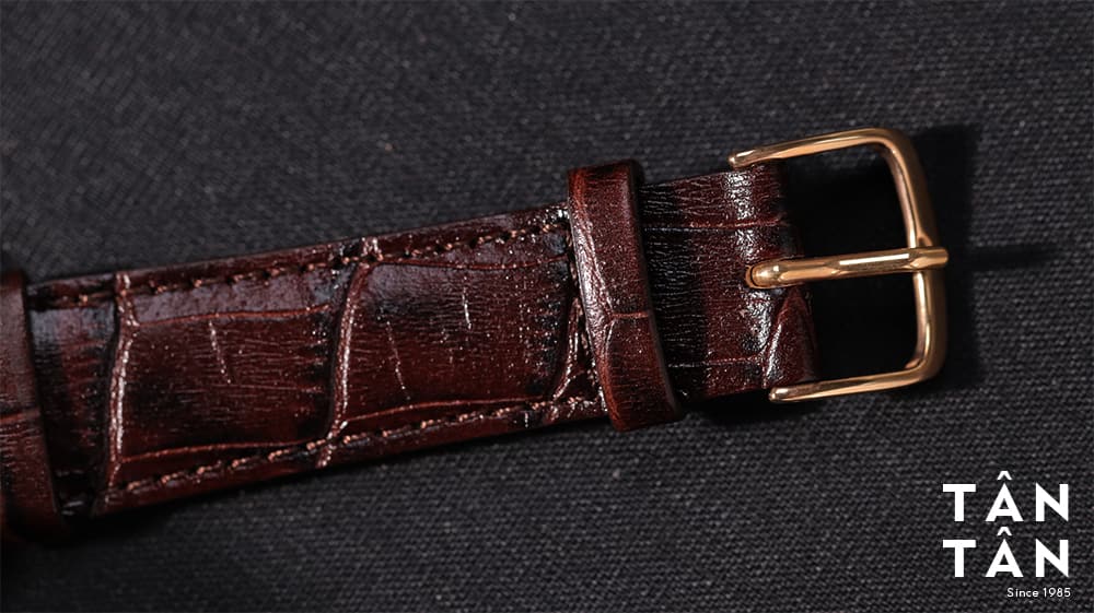 Đồng hồ Citizen NY4053-05A - Dây da nâu dập vân cá sấu cùng khóa cài tiện dụng