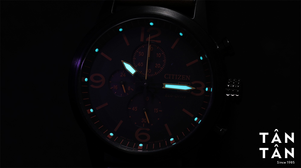 Đồng hồ Citizen C0A617-11E - Bộ kim chính và cọc số dạ quang của Citizen C0A617-11E