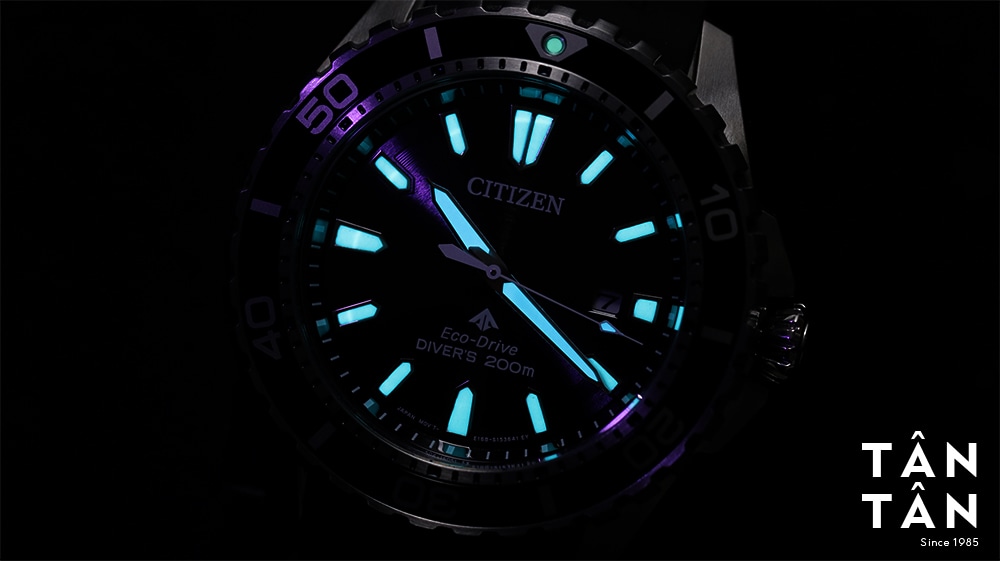 Đồng hồ Citizen BN0190-15E - Bộ kim và cọc số phủ dạ quang tiện lợi