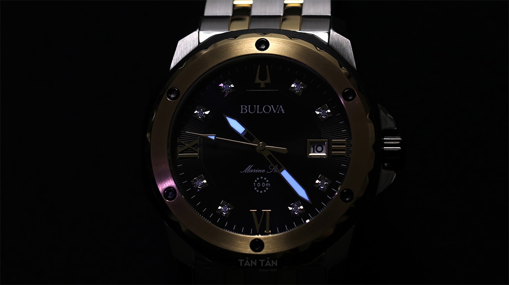 Đồng hồ Bulova 98D175 - Bộ kim chính phủ dạ quang tiện lợi