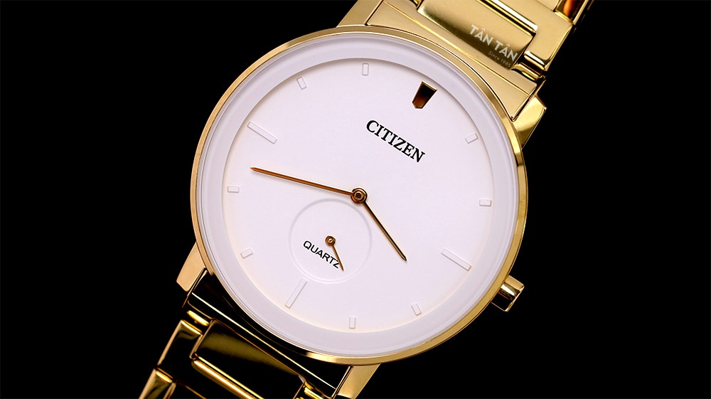 Đồng hồ Citizen BE9182-57A Mặt số tối giản với gam màu trắng thanh lịch