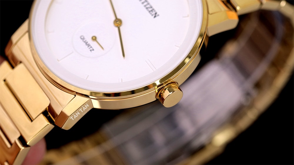 Đồng hồ Citizen BE9182-57A - Bộ vỏ mạ vàng sáng bóng cùng niềng bezel mỏng thanh lịch