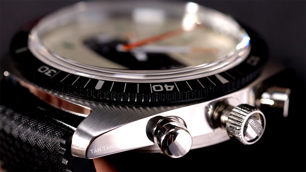 Đồng hồ Bulova 98A52 - Niềng bezel chuyên lặn và bộ ba núm chỉnh cao cấp