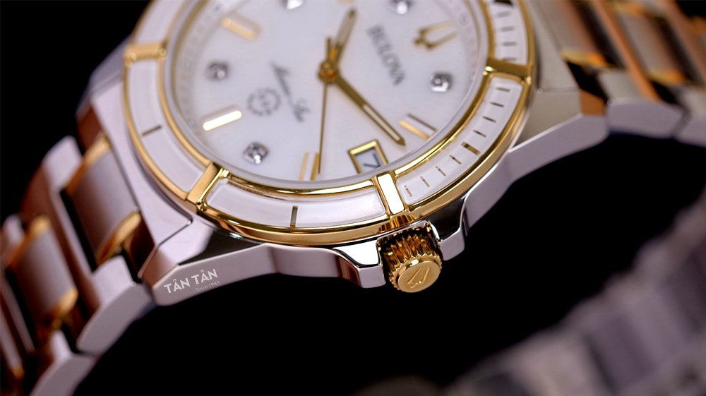Đồng hồ Bulova 98P186 - Niềng bezel ceramic cùng núm chỉnh tinh tế sắc sảo
