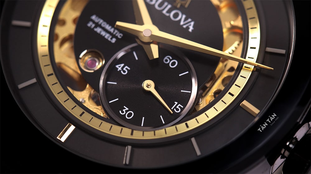 Đồng hồ Bulova 98A291 - Kim giây nhỏ hiển thị ở gốc 5h