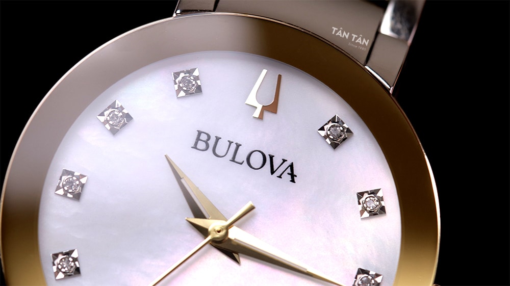 Đồng hồ Bulova 98P180 Mặt số khảm xà cừ với độ chuyển màu đẹp mắt