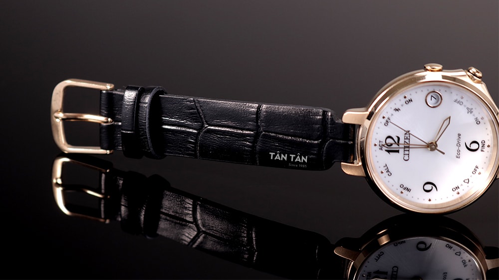 Đồng hồ Citizen EE4022-16A - Dây da vân cá sấu không có đường may tinh tế