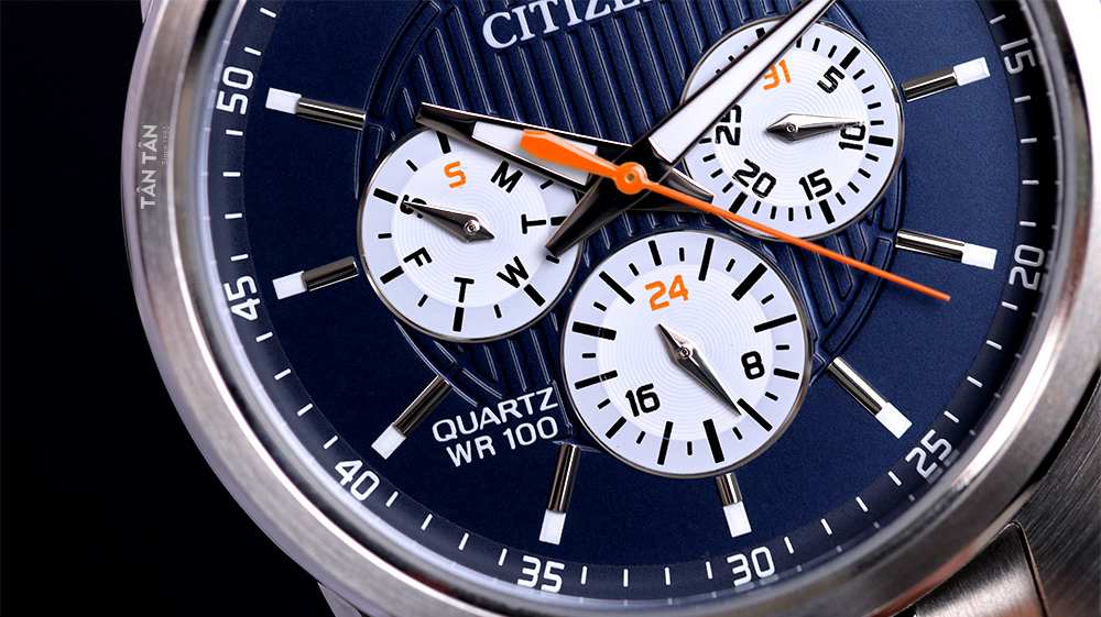 Đồng hồ Citizen AG8340-58L - Được trang bị bộ máy quartz với độ chịu nước 100 mét