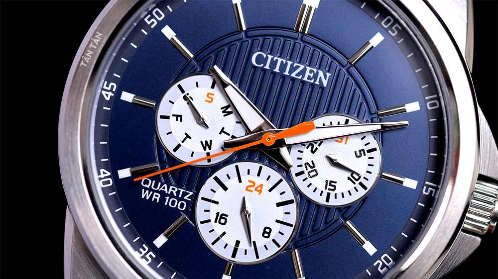 Đồng hồ Citizen AG8340-58L Mặt số multi dial hiển thị nhiều chức năng