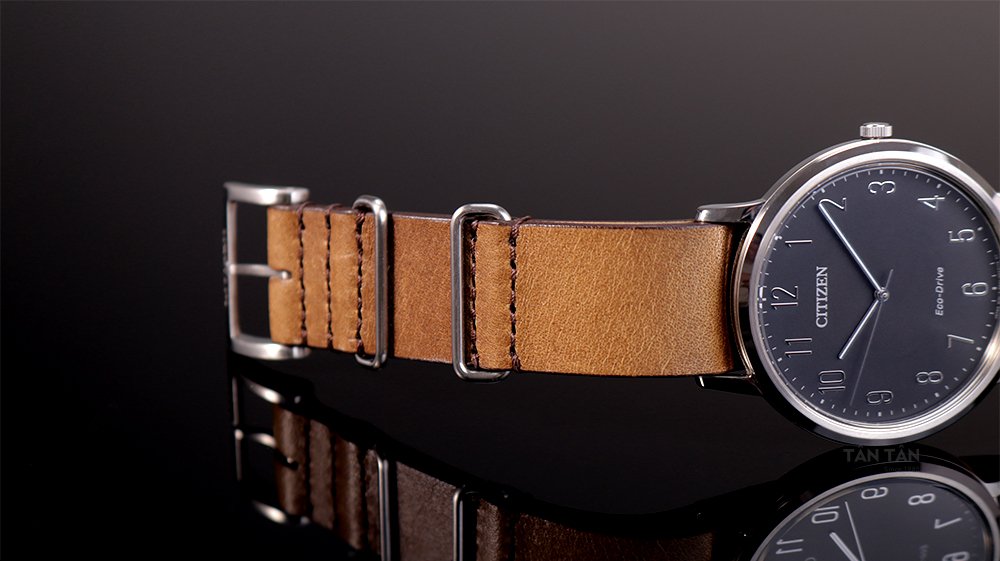 Đồng hồ Citizen BJ6501-10L - Dây da nâu chính hãng ôm sát cổ tay