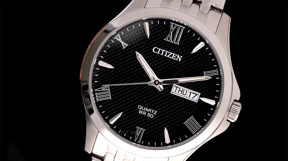 Đồng hồ Citizen BF2020-51E Mặt số vân Guilloche đen tuyền thời thượng 