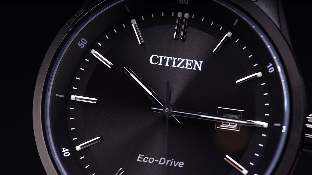 Đồng hồ Citizen BM7565-80E Mặt số tinh giản trên nền đen huyền bí