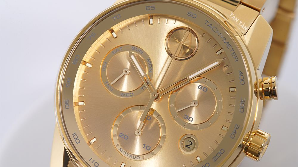 Đồng hồ Movado 3600741 - Bộ kim baton và các mặt phụ chải tia sunray của Movado 3600741