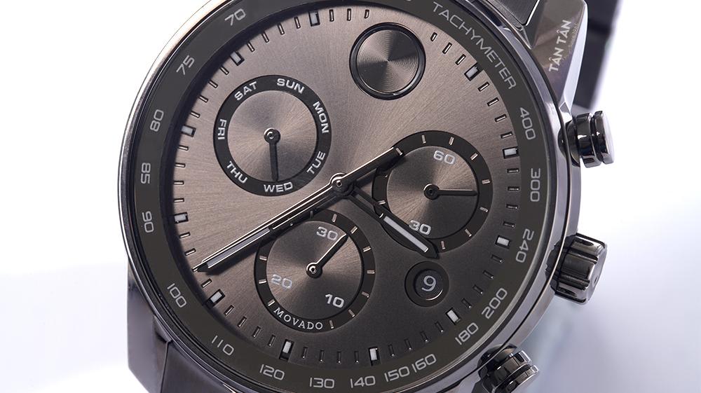 Đồng hồ Movado 3600743 - Bộ kim baton và các mặt phụ chải tia sunray của Movado 3600743
