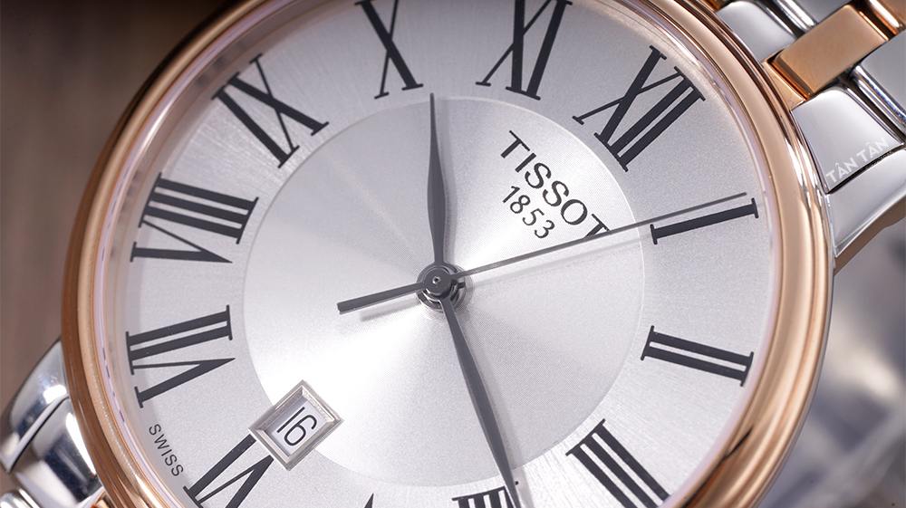 Đồng hồ Tissot T122.410.22.033.00 - Bộ kim hình lá với các cọc giờ La Mã mang nét đẹp cổ điển của Tissot T122.410.22.033.00