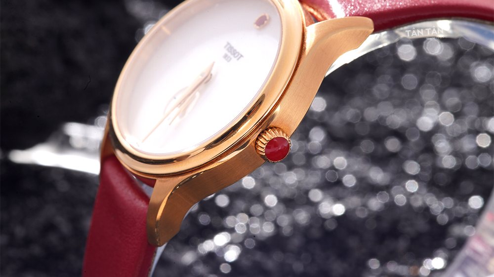 Đồng hồ Tissot T103.310.36.111.01 - Bộ vỏ thép không gỉ hình oval được mạ PVD vàng hồng sang trọng