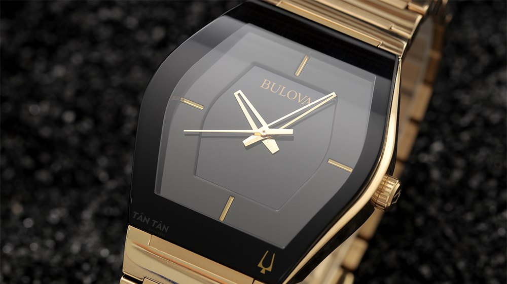 Đồng hồ Bulova 97A164 - Mặt số màu đen tinh giản không kém phần sang trọng của Bulova 97A164