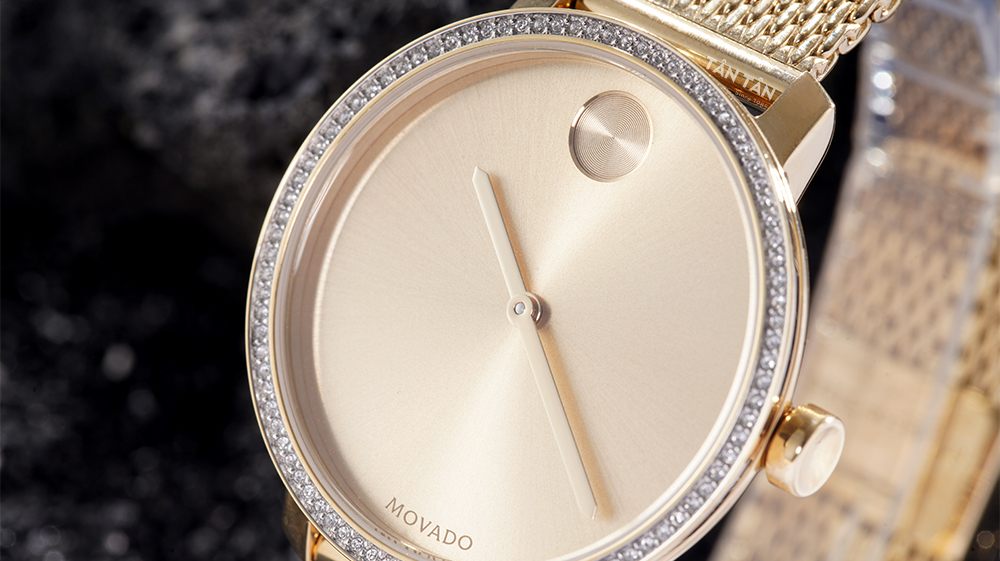 Đồng hồ Movado 3600656 - Bộ kim kiểu Baton và chấm tròn độc quyền của Movado 3600656