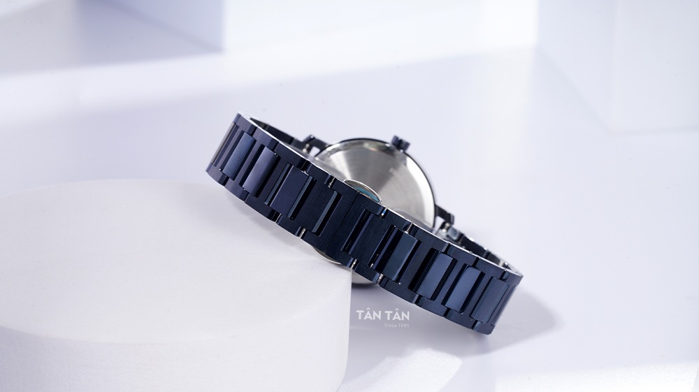Đồng hồ Movado 3600706 - Dây đeo thép không gỉ thiết kế H-link được mạ full xanh đen của Movado 3600706