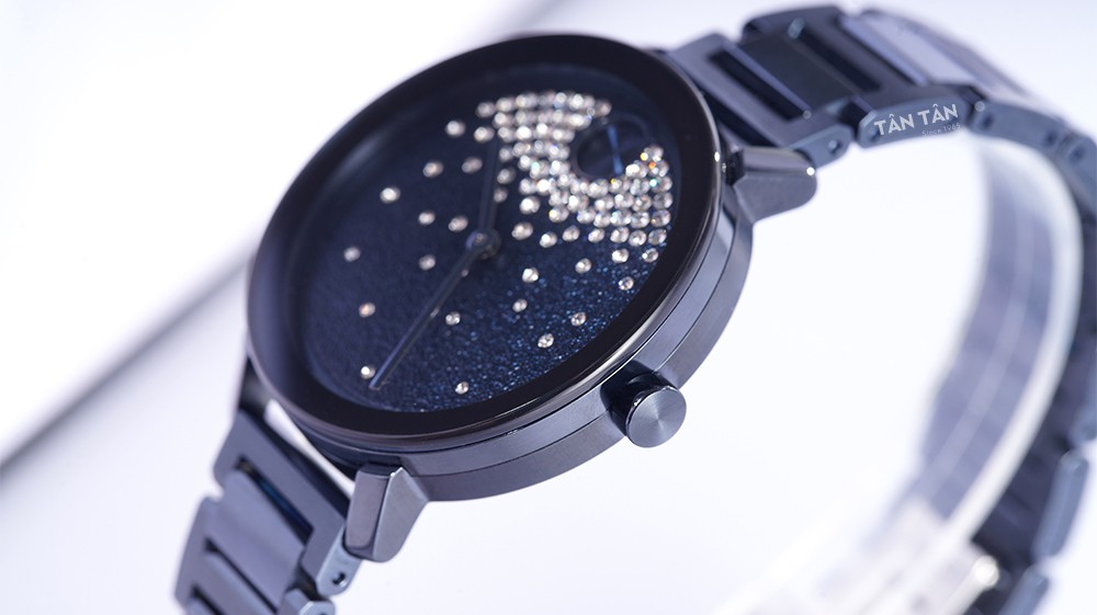 Đồng hồ Movado 3600706 - Bộ vỏ thép không gỉ mạ PVD xanh đen bóng bẩy của Movado 3600706
