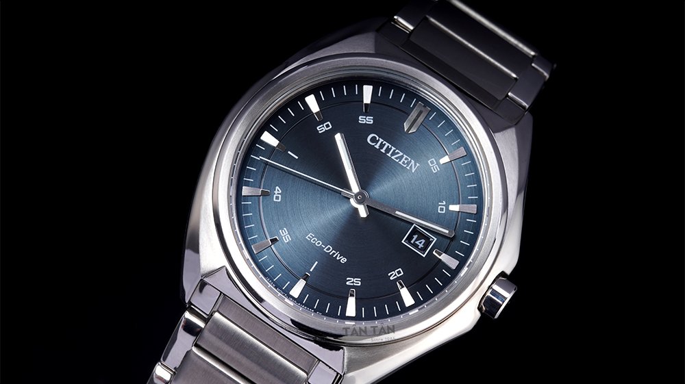 Đồng hồ Citizen AW1570-87L - Mặt số xanh xám với các chi tiết được thiết kế đơn giản nhưng tinh xảo