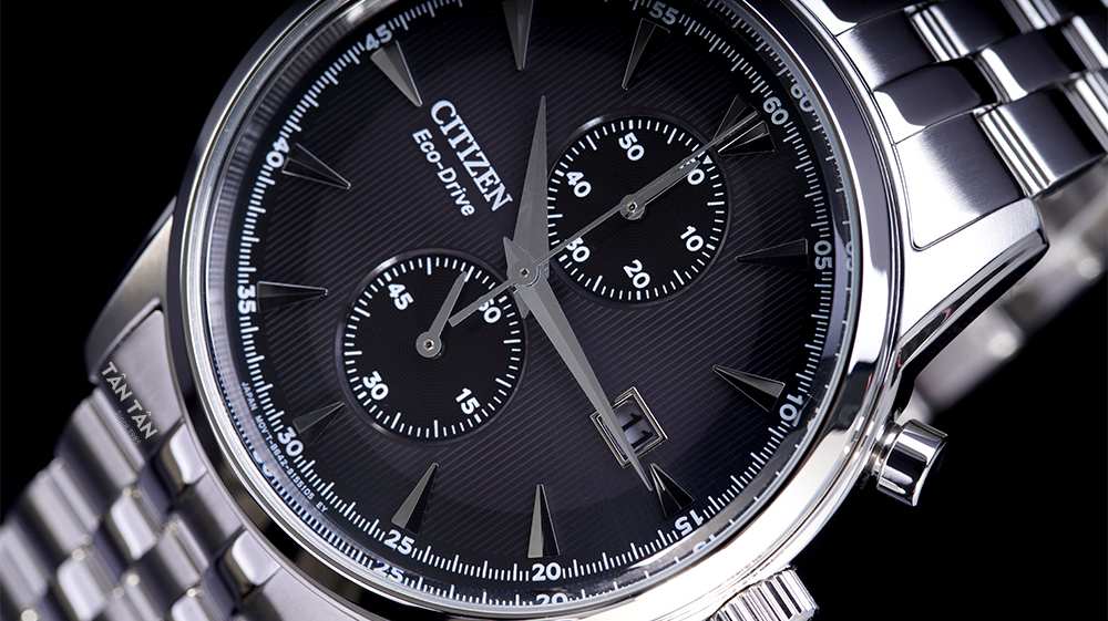 Đồng hồ Citizen CA7001-87E - Mặt phụ chức năng Chronograph và bộ kim dauphine của Citizen CA7001-87E